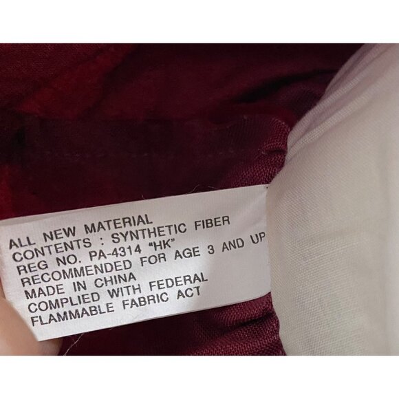 VINTAGE Mrs Claus Plush by Matrix Industries Velvet Red Dress Sits Christmas - Picture 8 of 8